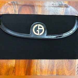 NWOT Giorgio Armani Beauty Bag Fabric Flap Clutch